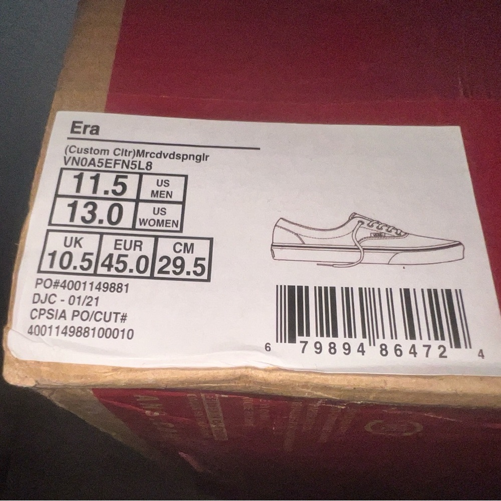 Vans Era Custom sz 11.5 Men 13.0 Woman - Picture 11 of 11